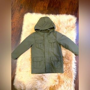 Boys army green utility jacket